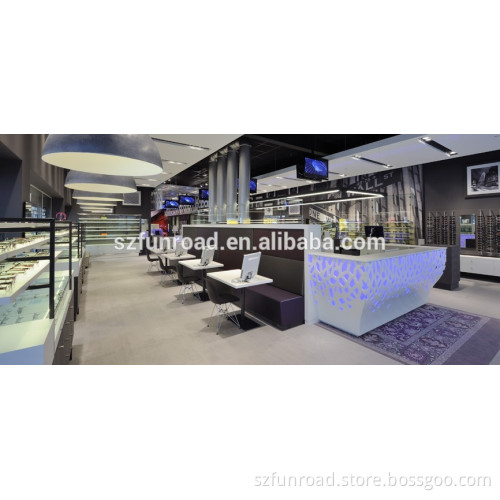 modern white optical shop reception desk cash desk with factory price